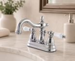 Kingston Brass KS1601BPL Polished Chrome 4" Centerset Bathroom Faucet - $99.95