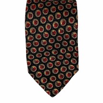 Robert Talbott Studio Tie Silk Black Red Yellow Geometric Mens 59L X 3.75W - £12.54 GBP