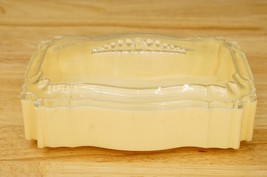 Vintage 1930s Estate Plastic Vanity Ladies Dresser Storage Box Clear Lid - $274.36 MXN