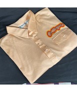 Vintage Cal Bumper Long Beach California Peach Cotton/Poly Polo Shirt Me... - £25.21 GBP