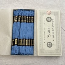D-M-C Embroidery Floss 334 Blue Box Of 24 New Old Stock DMC France - $22.75