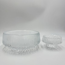 Iittala Ultima Thule Footed Glass Serving Bowl Tapio Wirkkala Finland /T... - $85.50