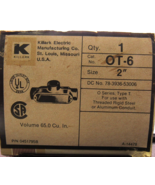 KILLARK Electrolets 2&quot; OT-6 DC No. 79-3936-53006 - £18.67 GBP