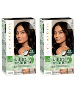 2-New Clairol Natural Instincts Non-Permanent Hair Color - 3 Brown Black... - $35.65 CAD
