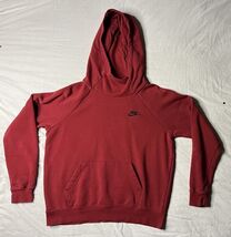 Nike Hoodie Men’s Size Medium Pullover Sweatshirt Long Sleeve Red Black ... - $20.00