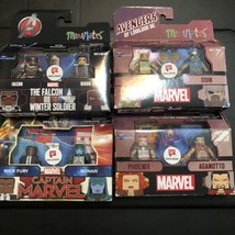 Marvel MiniMates Avengers Captain Marvel Black Widow Mix and Match Lot of 4 NEW - £25.58 GBP