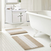 Essential Spa 2-Piece Chenille Loop Noodle Bath Rug - £31.49 GBP