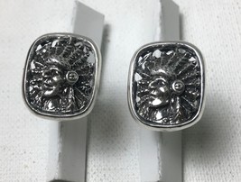 American Indian Chief sterling silver cufflinks - £54.77 GBP