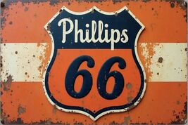 Phillips 66 Retro Vintage Gas Gasoline Oil Tin Sign 8x12 inches Station upm - $46.00 CAD
