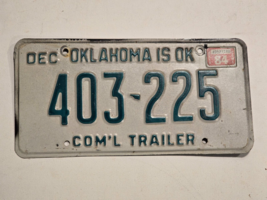 Oklahoma 1984 Commercial Trailer License Plate #403-225-Man Cave-Decor-Garage - $18.14