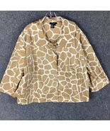 Sandro Blazer Women&#39;s 3X Plus 1 Button Beige White Cotton Adults Jacket - €25,66 EUR