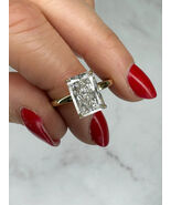 3.00 Cts Radiant E/VVS2 Lab Grown Solitaire Diamond Engagement Ring Yell... - $3,363.65 CAD