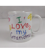 Vintage Russ Berrie I Love My Grandma Colorful Coffee Cup Mug - $13.57