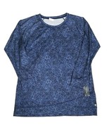 Ideology Tunic Top Womens 1X Plus Size Blue Snakeskin Lightweight Sweats... - $26.86