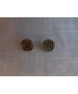 Silver Buttons with Black Geometric design 5/8 Inch Round (#3604) - $13.66 CAD