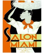 2985.Salon de Miami,Habana Cuba Poster.Decorative Art.Decor.Vintage design - £12.81 GBP+