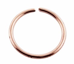 Anneau de nez 8mm Or rose 9ct Hoop 22g (0.6mm) 9k Split Ring Septum Piercing - £16.75 GBP
