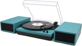 Lp&amp;No.1 Wireless Turntable With Stereo Bookshelf Speakers, Retro, Lake Blue - $155.96