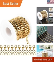 Premium 16.4 Feet Gold Twist Chains with Clasps &amp; Jump Rings for Jewelry... - $728.59 MXN