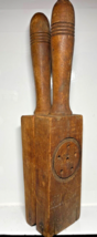 Antique Primitive Wood Lemon Lime Citrus Squeezer Juicer Press Reamer To... - $18.22