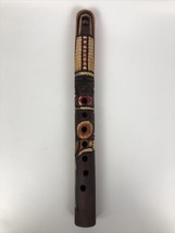 Handmade Hand Carved Bamboo? Wood Flute Recorder Decorative 15” Long - £18.99 GBP