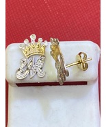 personalized initial stud earrings - $560.33 MXN
