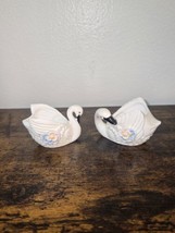 Napco Vintage White Swan Salt Cellar Pair - £20.09 GBP