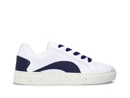 Vegan low-top white trainers lace-up apple leather bamboo cork recycled rubber - £107.99 GBP