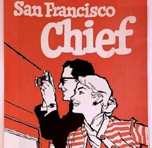 1958 San Francisco Chief Santa Fe Train Railway Advertisement Railroad D... - $19.99