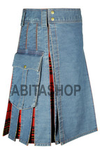 Denim Tartan Hybrid Kilt - $1,215.11 MXN