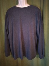 * Men&#39;s  Long Sleeve Jerzee T-shirt Size XL - Charcoal Gray Heavy Cotton - £7.58 GBP