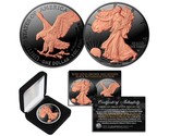 2023 BLACK RUTHENIUM 1 Troy OZ American Silver Eagle ASE Coin - 24K ROSE... - $84.11