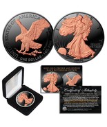 2023 BLACK RUTHENIUM 1 Troy OZ American Silver Eagle ASE Coin - 24K ROSE... - £66.16 GBP