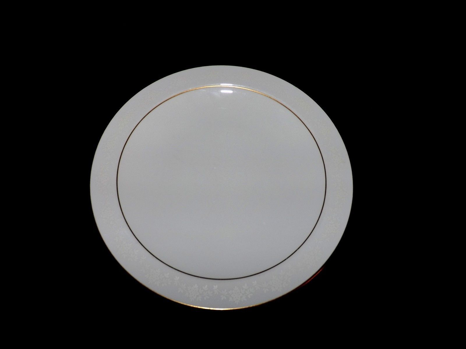 Corning Centura White Lake Dinner Plate-Gold Trim Floral Edge-16 Available - $3.15