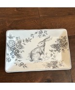 Maxcera Easter Bunny platter with Floral print New rectangular - £27.43 GBP