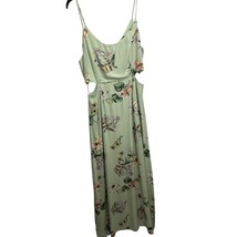 One Clothing Maxi Dress Side Cut Out Green Floral Large L New NWT - £39.12 GBP