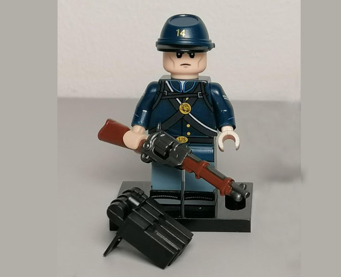 Building Civil War Union Army Soldier Deluxe Minifigure Custom - $8.20
