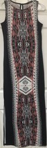 Tribal Dress Sleeveless Full Length Shein Sz XS Xsmall Black White Orang... - £9.59 GBP