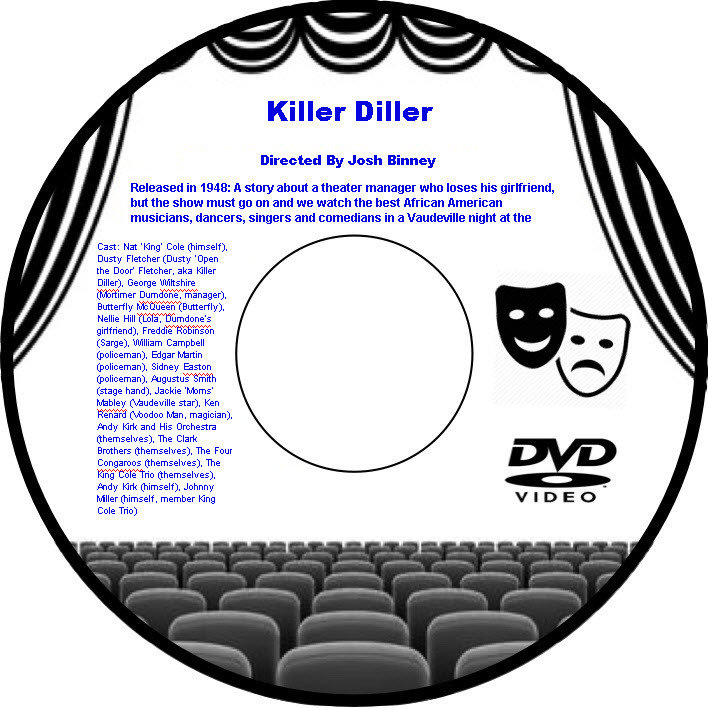 Killer Diller 1948 DVD Movie Drama Nat 'King' Cole Dusty Fletcher George Wiltshi