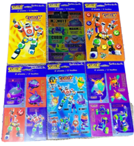 CUBIX Robots Sticker 6 different sets 12 sheets New Vintage - $4.95