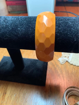 Faceted Butterscotch Bakelite Bracelet - $58.29