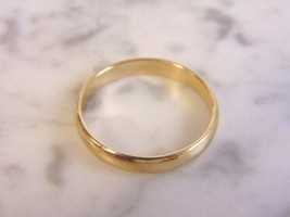 Mens Vintage Estate 10k Yellow Gold Wedding Band Ring 3.2g #E4158 - £162.43 GBP
