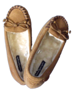 American Eagle Outfitters New Leather Fleece Linned Slippers Girls Size ... - $15.95