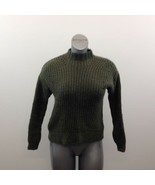 American Eagle Sweater Women’s Small Green Ribbed Nylon Acrylic Blend   - $14.74