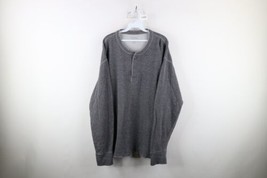 Vtg LL Bean Mens 2XL Blank Wool Blend Rivers Driver Long Sleeve Henley T-Shirt - £35.79 GBP