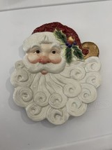 Vintage Collectors Fitz And Floyd Santa Claus Plate/tray/trivet - $14.01