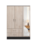 Mirrored Armoire Draggo - Black/Light Gray - $13,560.00 MXN