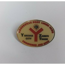 Vintage Lions Club Zanesville Host Bridge City Zane&#39;s Trace Lapel Hat Pin - $5.45