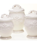Firenze Ivory Canister Set 3 Pc. 74 106 144 oz. - $202.94 CAD