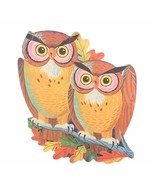 Halloween Decoration vtg wall hanging sign 1950s to 1960s Spooky Owls cl... - £58.14 GBP